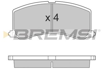 BP2684 BREMSI Комплект тормозных колодок, дисковый тормоз