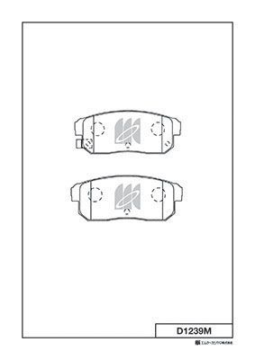 D1239M MK Kashiyama Комплект тормозных колодок, дисковый тормоз