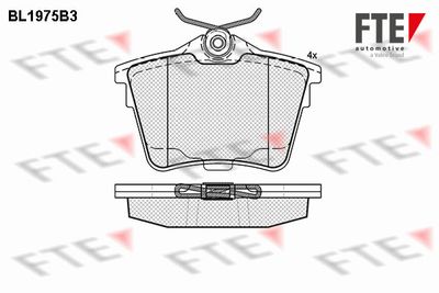BL1975B3 FTE Комплект тормозных колодок, дисковый тормоз