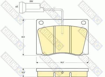 6105691 GIRLING Комплект тормозных колодок, дисковый тормоз