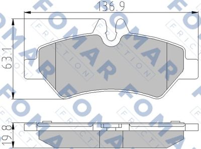 FO921381 FOMAR Friction Комплект тормозных колодок, дисковый тормоз