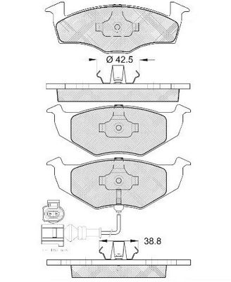 FP3262E FIT Комплект тормозных колодок, дисковый тормоз