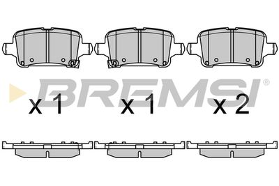 BP3723 BREMSI Комплект тормозных колодок, дисковый тормоз