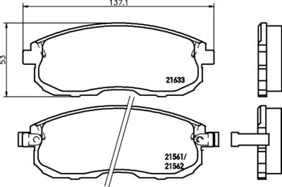 8DB355027081 HELLA PAGID Комплект тормозных колодок, дисковый тормоз