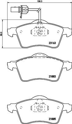 8DB355030791 HELLA Комплект тормозных колодок, дисковый тормоз