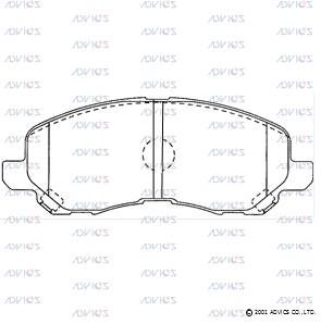 SN889 ADVICS Комплект тормозных колодок, дисковый тормоз