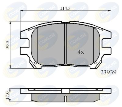 CBP01212 COMLINE Комплект тормозных колодок, дисковый тормоз