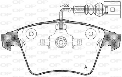 BPA104522 OPEN PARTS Комплект тормозных колодок, дисковый тормоз