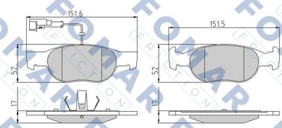 FO901581 FOMAR Friction Комплект тормозных колодок, дисковый тормоз