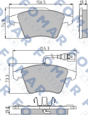 FO861981 FOMAR Friction Комплект тормозных колодок, дисковый тормоз