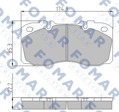 FO870281 FOMAR Friction Комплект тормозных колодок, дисковый тормоз