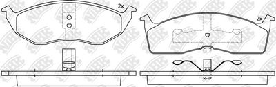 PN0110 NiBK Комплект тормозных колодок, дисковый тормоз