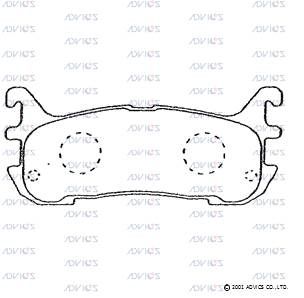 SN668 ADVICS Комплект тормозных колодок, дисковый тормоз