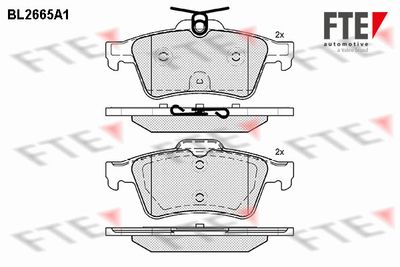 BL2665A1 FTE Комплект тормозных колодок, дисковый тормоз