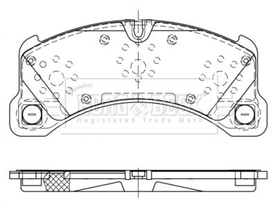 BBP2525 BORG & BECK Комплект тормозных колодок, дисковый тормоз