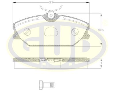 GBP880120 G.U.D. Комплект тормозных колодок, дисковый тормоз