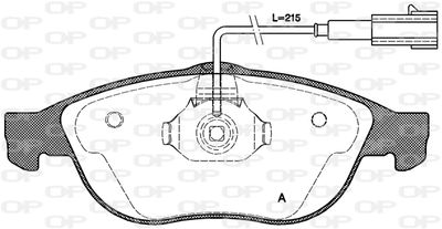 BPA066011 OPEN PARTS Комплект тормозных колодок, дисковый тормоз