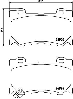 P56089 BREMBO Комплект тормозных колодок, дисковый тормоз