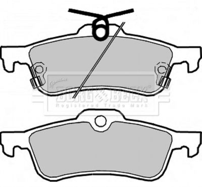 BBP2361 BORG & BECK Комплект тормозных колодок, дисковый тормоз