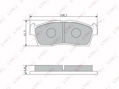 BD5107 LYNXauto Комплект тормозных колодок, дисковый тормоз