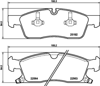 8DB355039961 HELLA PAGID Комплект тормозных колодок, дисковый тормоз