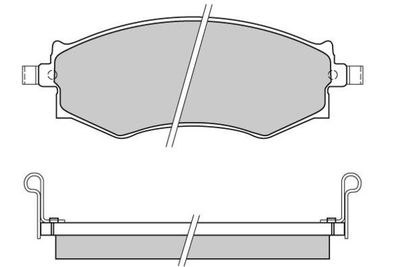 120572 E.T.F. Комплект тормозных колодок, дисковый тормоз