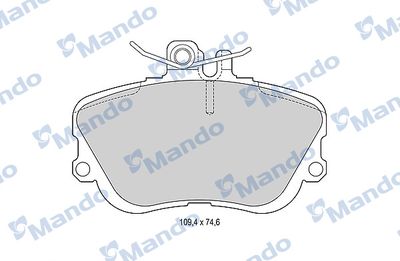 MBF015107 MANDO Комплект тормозных колодок, дисковый тормоз