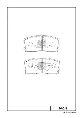 D0018 MK Kashiyama Комплект тормозных колодок, дисковый тормоз