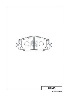 D2315 MK Kashiyama Комплект тормозных колодок, дисковый тормоз