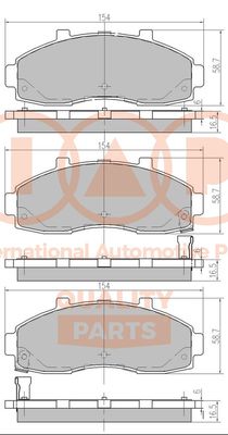 70421079 IAP QUALITY PARTS Комплект тормозных колодок, дисковый тормоз