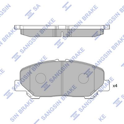 SP2183 Hi-Q Комплект тормозных колодок, дисковый тормоз