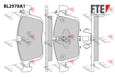 BL2978A1 FTE Комплект тормозных колодок, дисковый тормоз