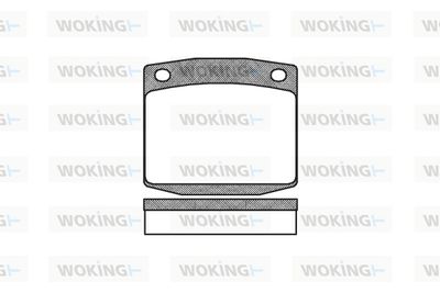 P195300 WOKING Комплект тормозных колодок, дисковый тормоз