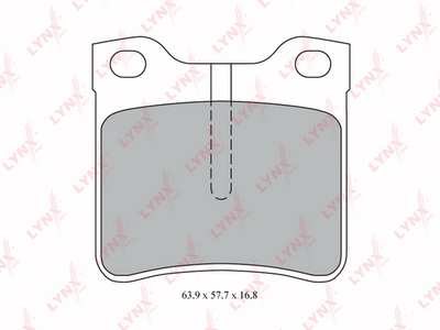 BD5346 LYNXauto Комплект тормозных колодок, дисковый тормоз