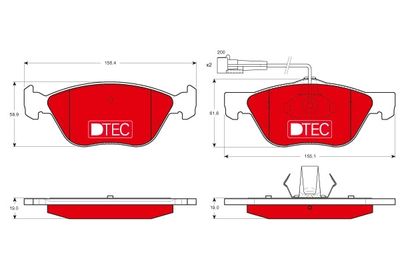 GDB1212DTE TRW Комплект тормозных колодок, дисковый тормоз