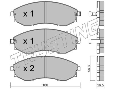 5330 TRUSTING Комплект тормозных колодок, дисковый тормоз