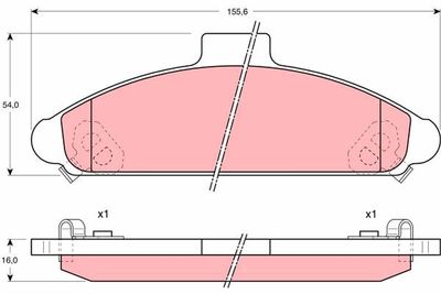 GDB1136 TRW Комплект тормозных колодок, дисковый тормоз