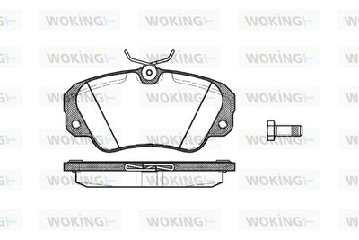 P282300 WOKING Комплект тормозных колодок, дисковый тормоз