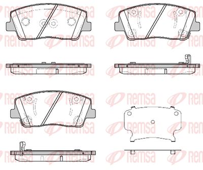 181202 REMSA Комплект тормозных колодок, дисковый тормоз