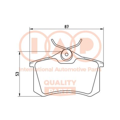 70450043 IAP QUALITY PARTS Комплект тормозных колодок, дисковый тормоз