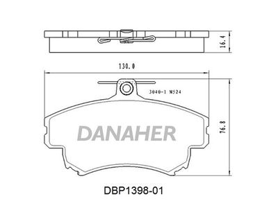 DBP139801 DANAHER Комплект тормозных колодок, дисковый тормоз