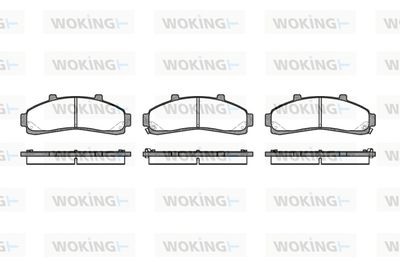 P471302 WOKING Комплект тормозных колодок, дисковый тормоз