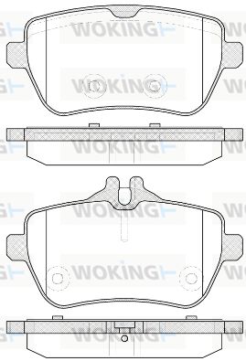 P1435300 WOKING Комплект тормозных колодок, дисковый тормоз