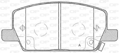 BPA167002 OPEN PARTS Комплект тормозных колодок, дисковый тормоз