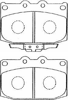 E1N019 AISIN Комплект тормозных колодок, дисковый тормоз