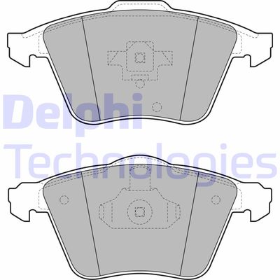 LP1943 DELPHI Комплект тормозных колодок, дисковый тормоз