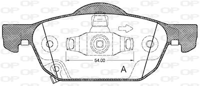 BPA138402 OPEN PARTS Комплект тормозных колодок, дисковый тормоз