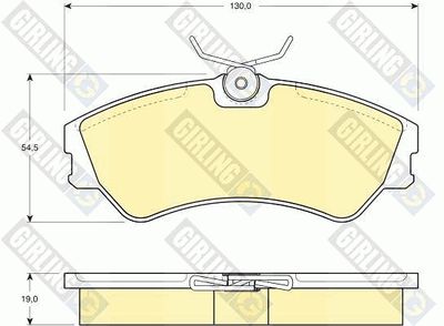 6108621 GIRLING Комплект тормозных колодок, дисковый тормоз