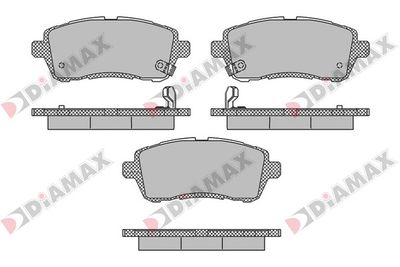 N09593 DIAMAX Комплект тормозных колодок, дисковый тормоз