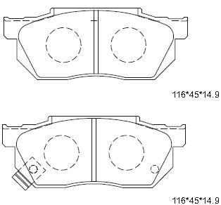 KD1711W ASIMCO Комплект тормозных колодок, дисковый тормоз